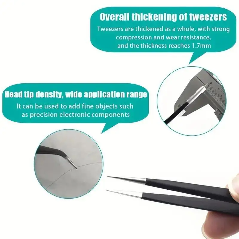 6pcs Precision Long Tweezers S - Electronics Repair Tools recensione e prezzo