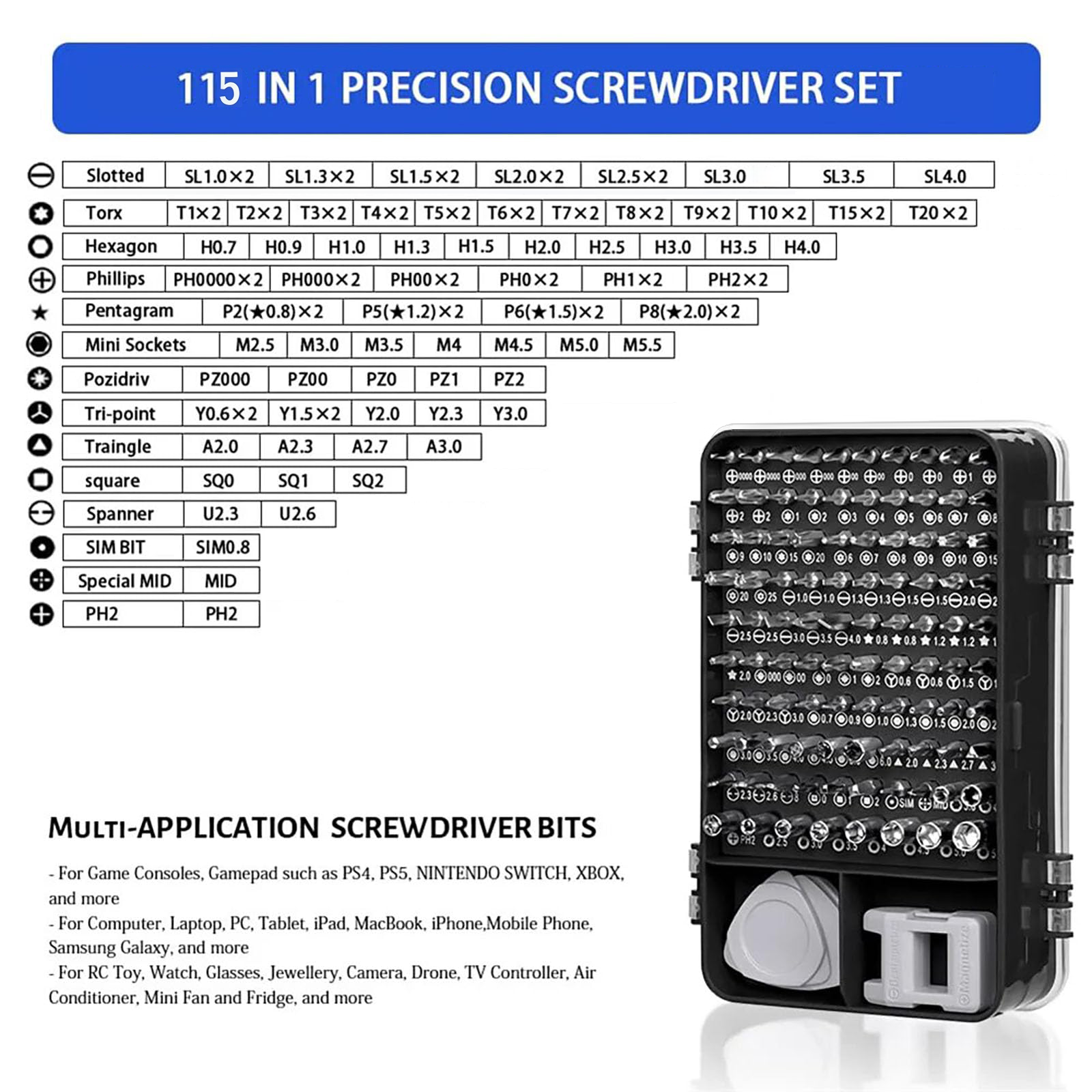 115-in-1 Precision Screwdriver - Electronic Repair Tutorial recensione e prezzo