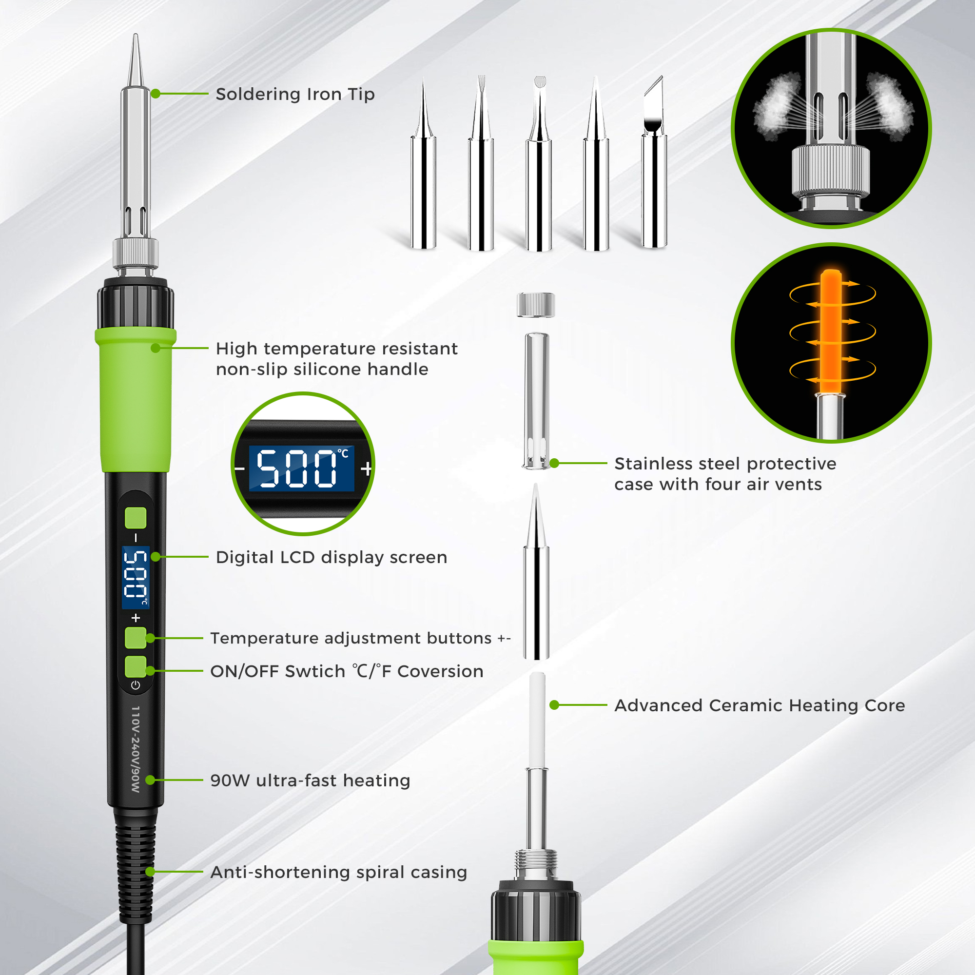 YEEHONEC 90W Soldering Iron Ki - Electronic Repair Tutorial recensione e prezzo