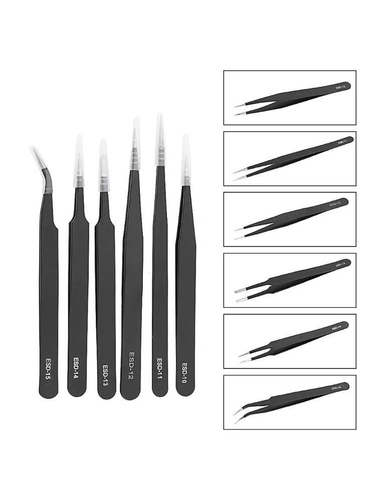 6pcs Precision Tweezers Set ES - Electronics Repair Tools recensione e prezzo